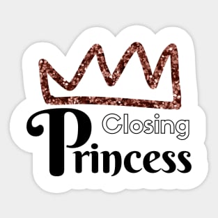 Closing Princess Sticker